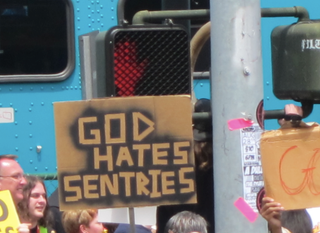 Illustration for article titled The SDCC "God Hates Fags" counterprotest had the best, nerdiest signs ever
